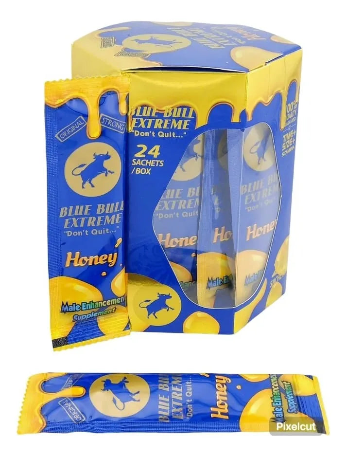 men enhancement honey blue bull extreme with 24sachets package