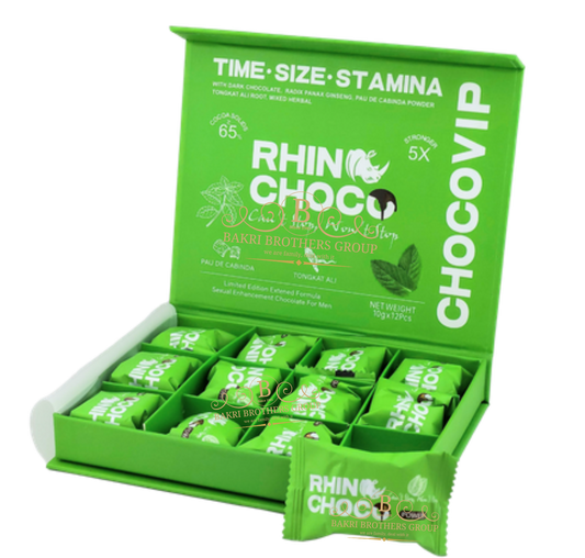 Rhino Choco VIP – Strawberry, Chocolate & Blueberry | Case of 12 Boxes