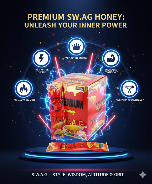 Premium SWAG Honey Male Enhancement Supplement (12 Pouches spoon