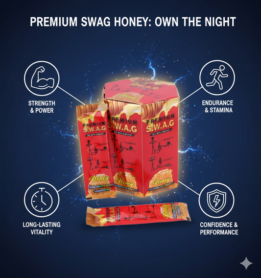 SWAG  Honey Brand Royal VIP Honey SACHETS (24 Count, Hexagon Box)