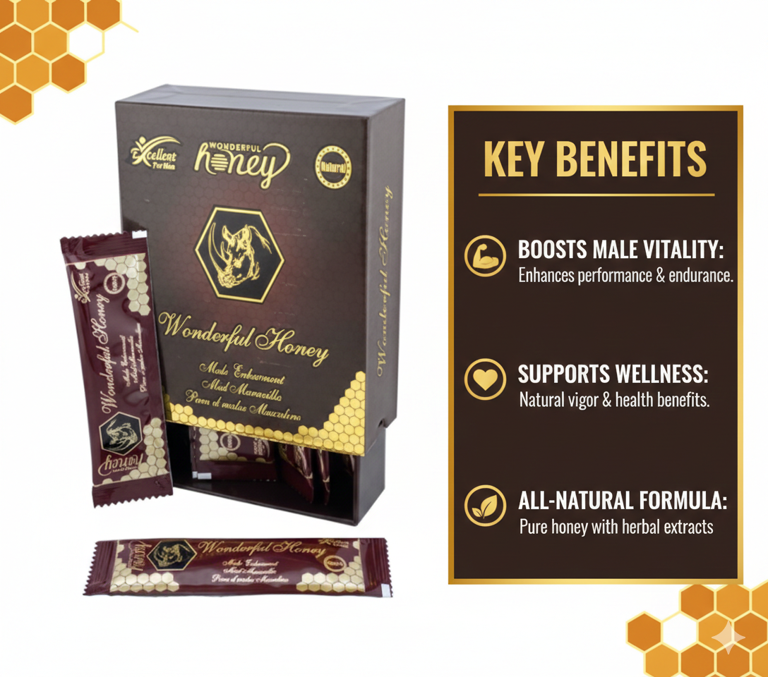 Wonderful Honey Male Enhancement Supplement – 12 Sachets (15g Each)