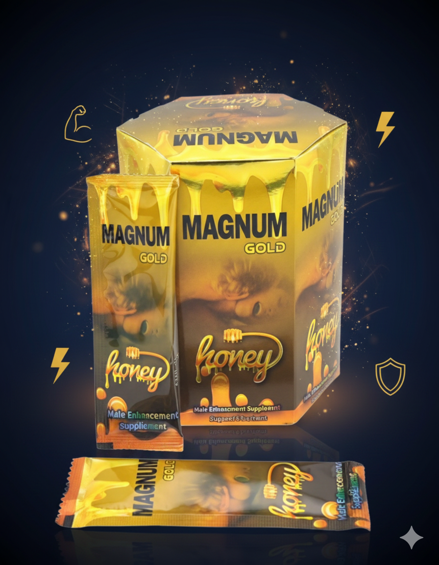 Magnum Gold Honey – Ultimate Performance Boost SACHETS (24 Count, Hexagon Box)