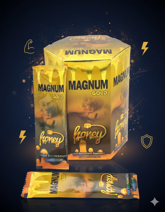 Magnum Gold Honey – Ultimate Performance Boost SACHETS (24 Count, Hexagon Box)