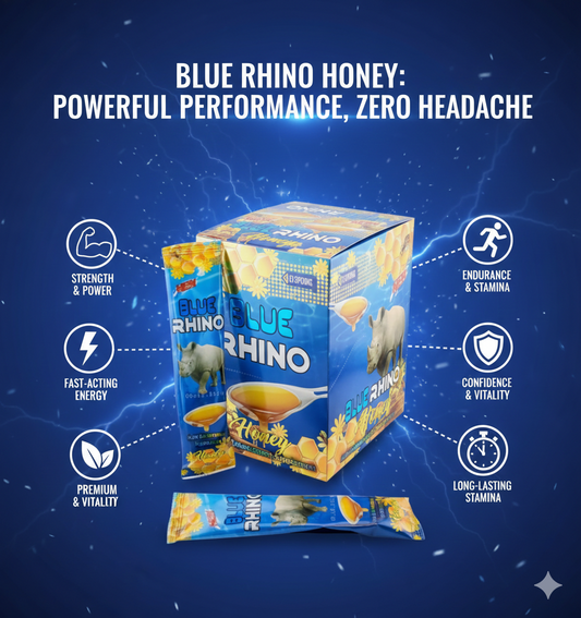 Blue Rhino Honey – Male spoon Blue Rhino Honey – Power, Performance &amp; Confidence in Every Spoon!