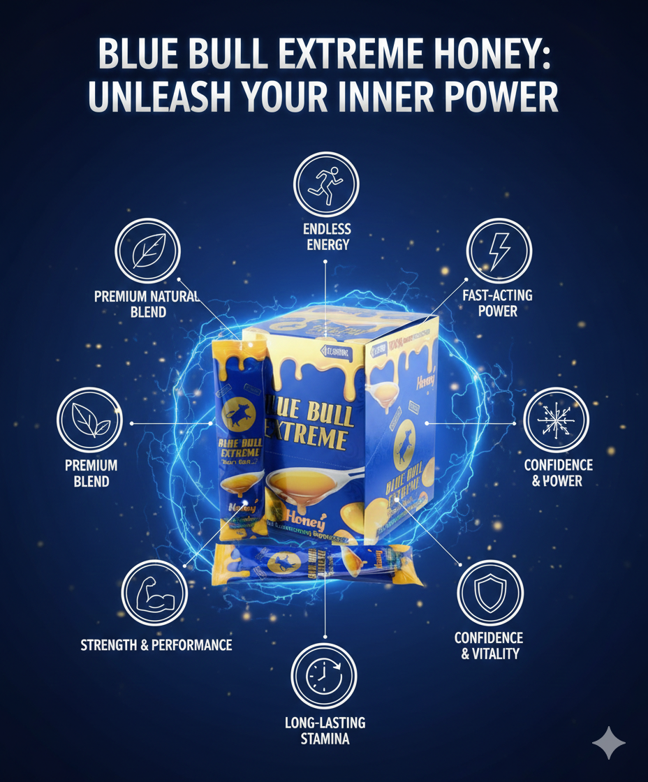 Blue Bull Extreme Honey – Energy-Boosting Honey Spoons, 12 Pack