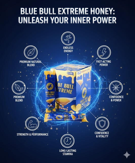 Blue Bull Extreme Honey – Energy-Boosting Honey Spoons, 12 Pack