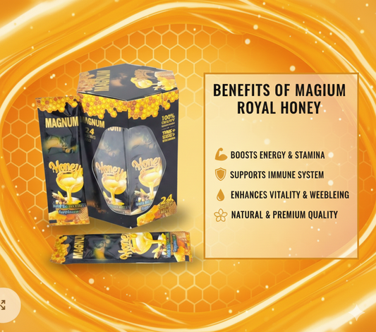 Magnum Honey | 24 Sachets x 20g Each | Case of 12 Boxes | Premium Strong Blend