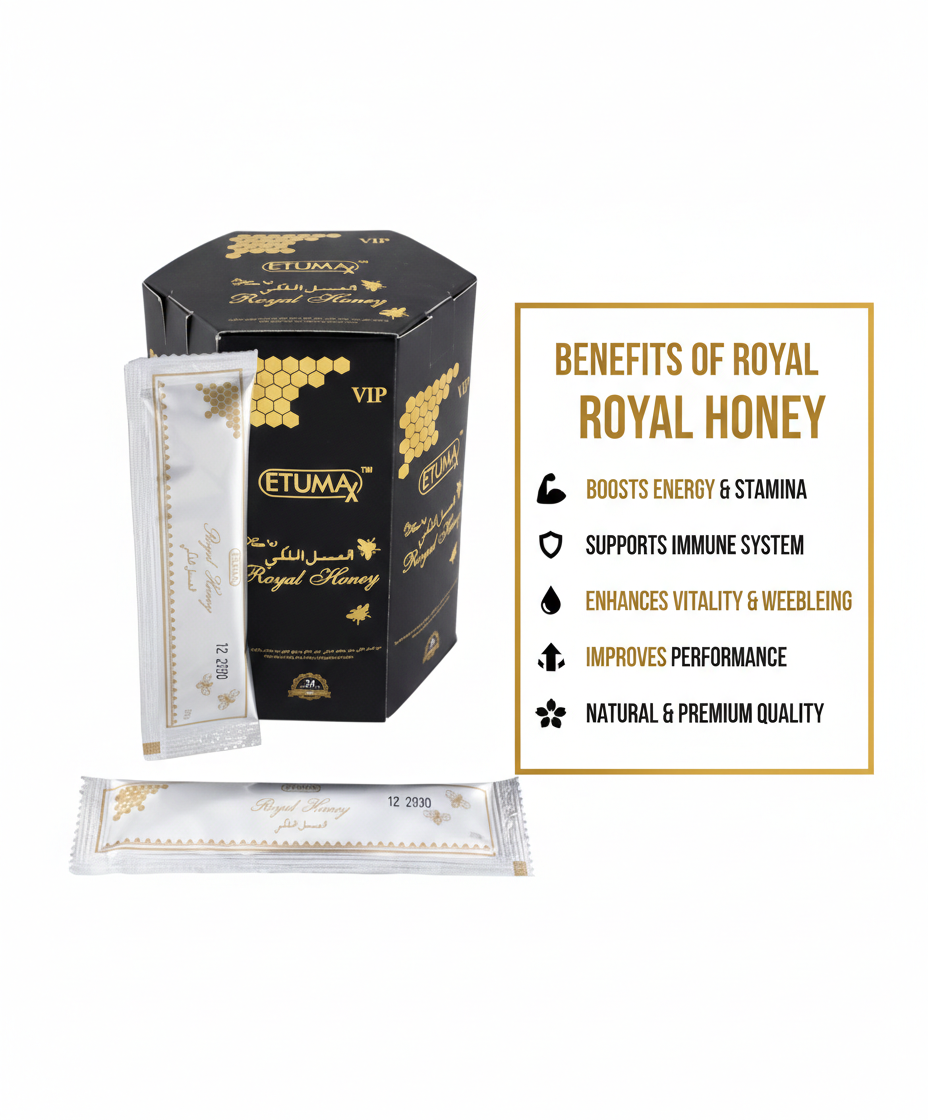 Etumax Honey For Him 6 AND 12, 24 sachets x 10g Original SACHETS (24 Count, Hexagon Box)