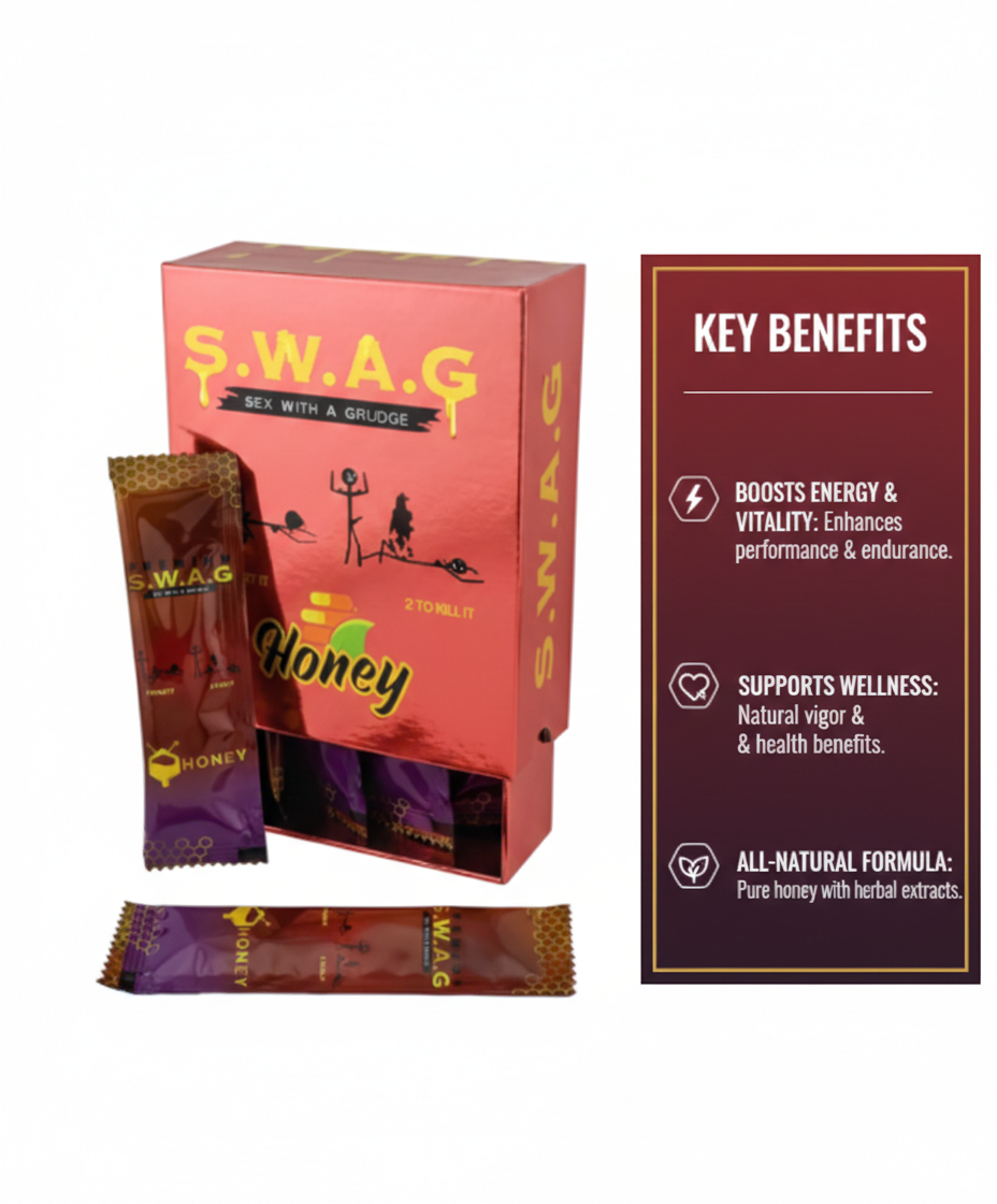 SWAG ENERGY HONEY, PACK OF 12 SACHETS