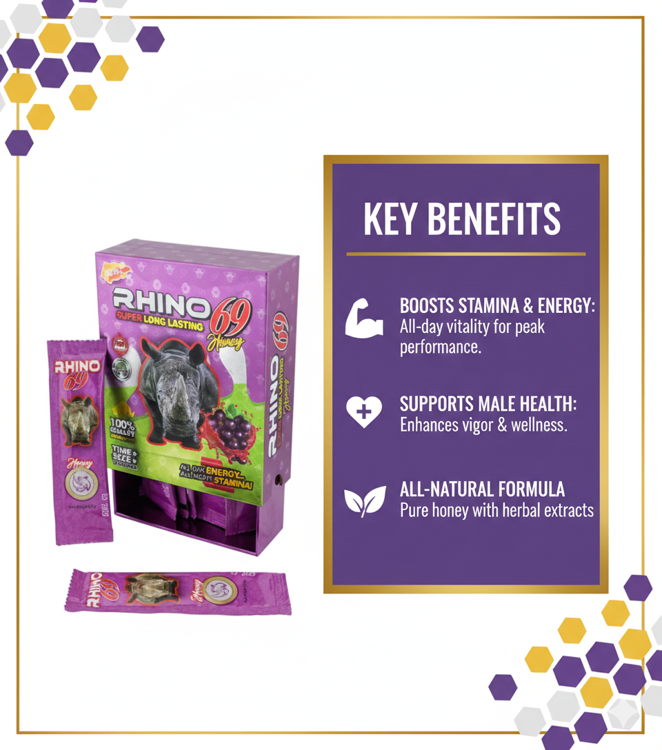 Rhino 69 Honey Packets Male Enhancer 10g Magic Honey Sachet With Gold Honey Packets all flavours