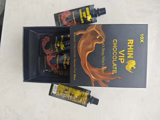 Royal Rhino VIP Chocolate Sauce for Men – Pack of 10 Pouches