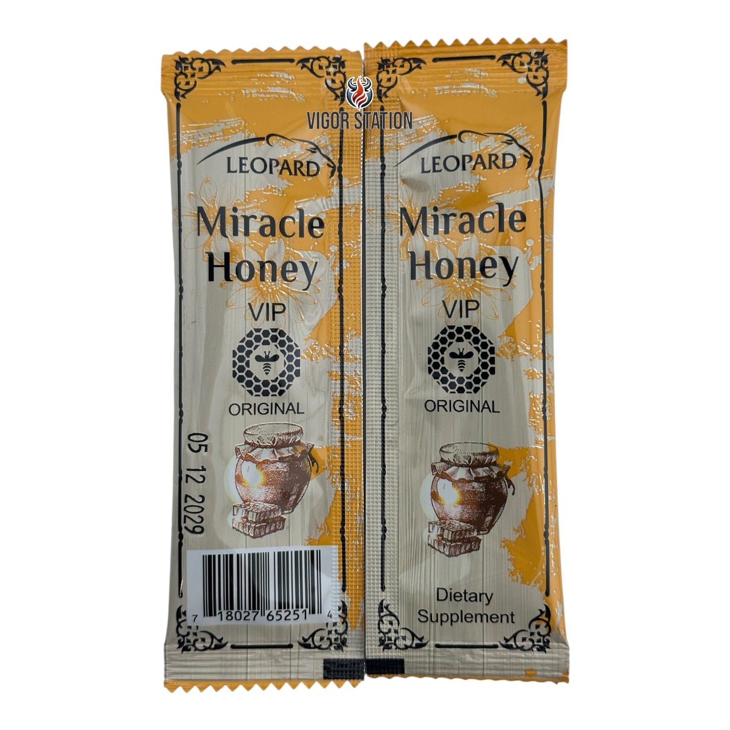 Leopard Honey – 24 Pack SACHETS (24 Count, Hexagon Box)