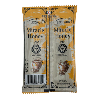 Leopard Honey – 24 Pack SACHETS (24 Count, Hexagon Box)
