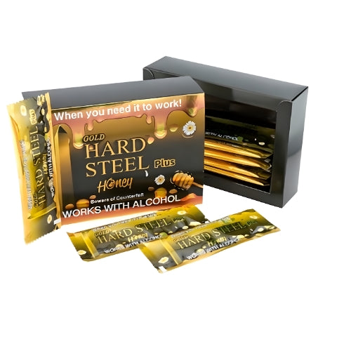 GOLD HARD STEEL Plus Honey Sachets | Premium Alcohol Defense & Recovery
