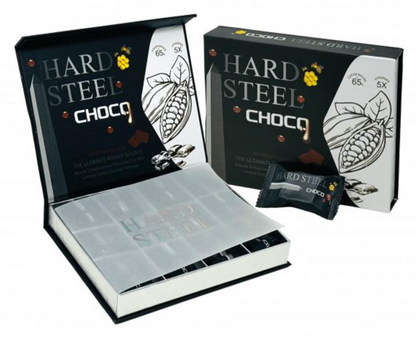 Hard Steel Limited Edition Chocolate, 5X Stronger | 12 Pieces x 10g Each | Case of 12 Boxes
