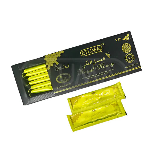 Etumax Honey For Him 6 AND 12, 24 sachets x 10g Original SACHETS (24 Count, Hexagon Box)